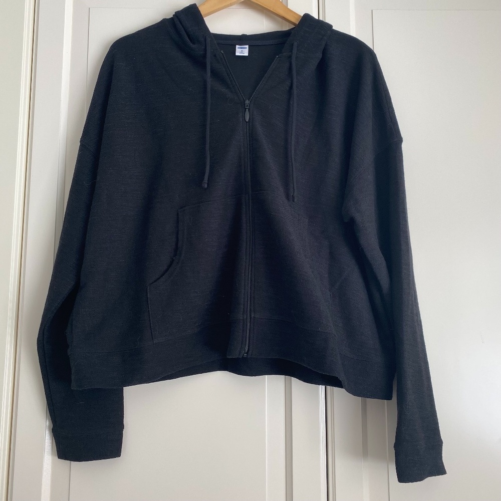Old Navy Black Zip-Up Hoodie